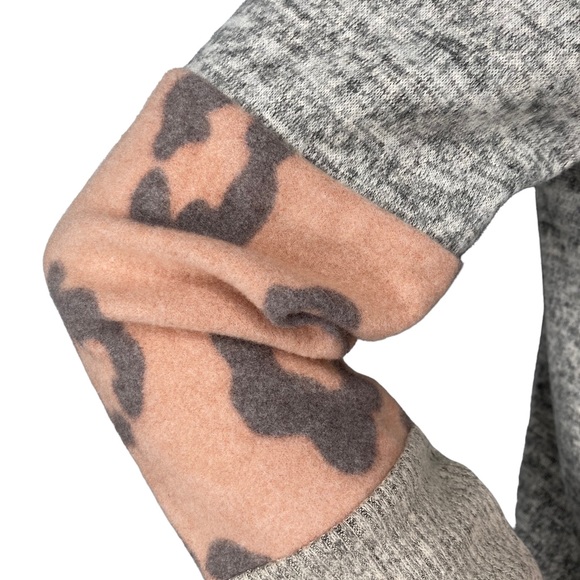 A.GAIN Gray, Brown & Black Leopard Animal Print Cardigan Duster Kimono - Picture 7 of 10